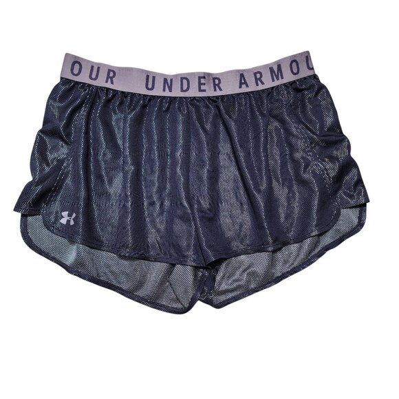 Under Armour Womens Loose Fit Heatgear Shorts XL‎ Purple Mesh Lightweight Active - Picture 5 of 5